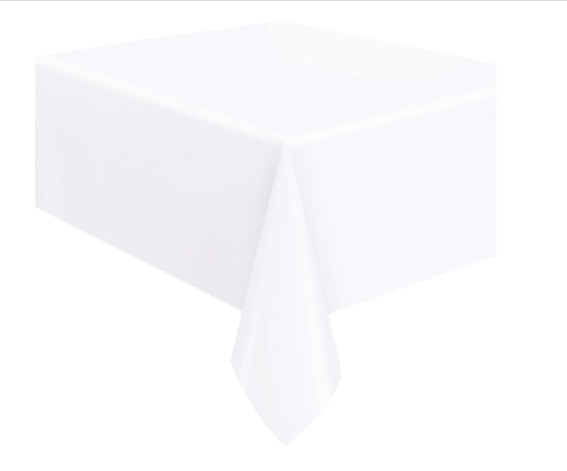 Τραπεζομάντηλο πλαστικό Λευκό - White / 137 x 274 εκ