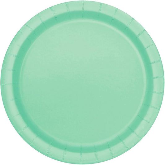 Πιάτα Χάρτινα 23εκ Μέντα Mint Green / 16 τεμ