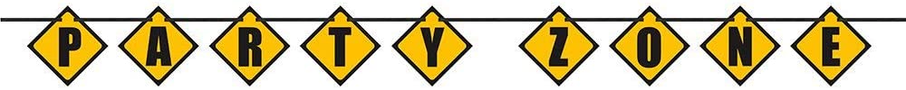 Γιρλάντα Construction Party Zone Block Banner