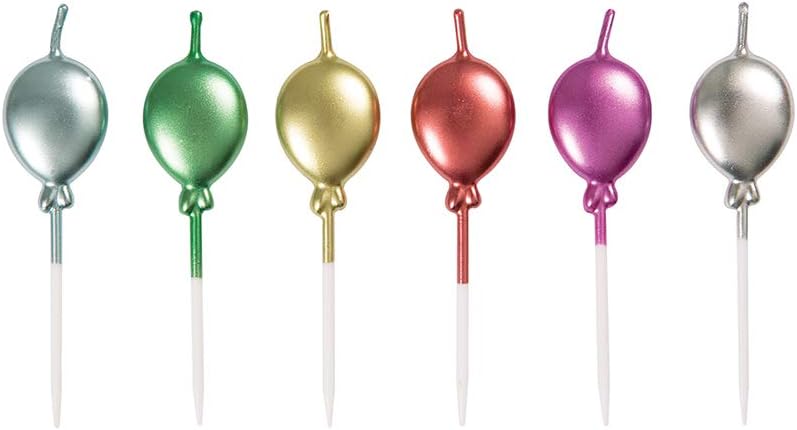 Μεταλλικά Κεριά σε σχήμα Μπαλόνια - Ασορτί  6 τμχ