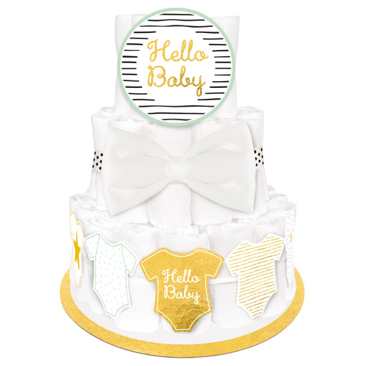 Σετ Διακόσμηση Diaper Cake Hello Baby / 4 μέρη
