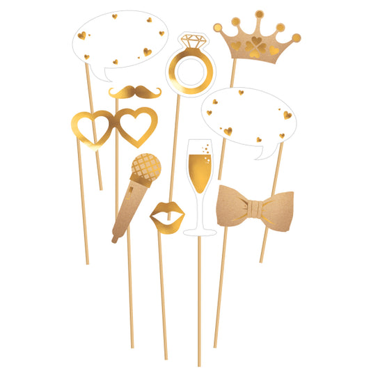 Photo Booth Kit Wedding Γάμου / 10 τεμ