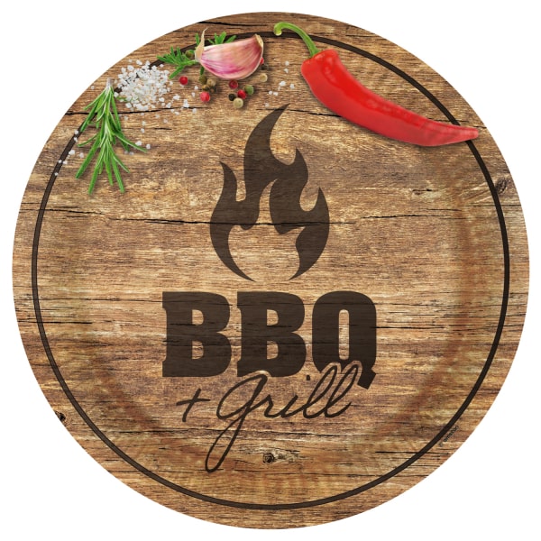 Πιάτα Χάρτινα Φαγητού 23 εκ  BBQ & Grill Party / 8 τεμ