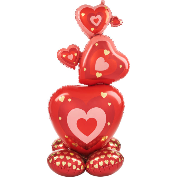 Μπαλόνι φοιλ AirLoonz Καρδιές/ Stacking Hearts / 63εκ x 139εκ