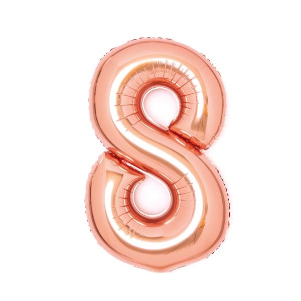 Φοιλ Σχήμα Ροζ Χρυσό 26 Νούμερο 8 / 66εκ ύψος