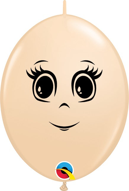 Μπαλόνια Λατεξ Q-Link 6 Blush Γυναικείο Πρόσωπο 50 τεμ