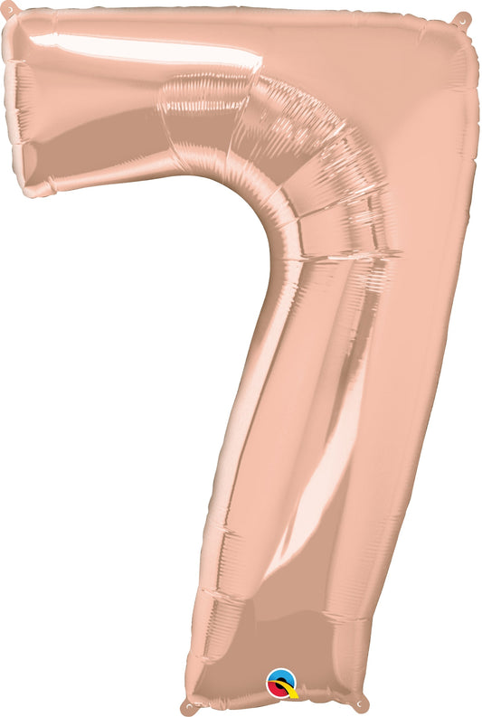 Μπαλόνι Φοιλ Σχήμα  Νούμερο 7 Ροζ Χρυσό