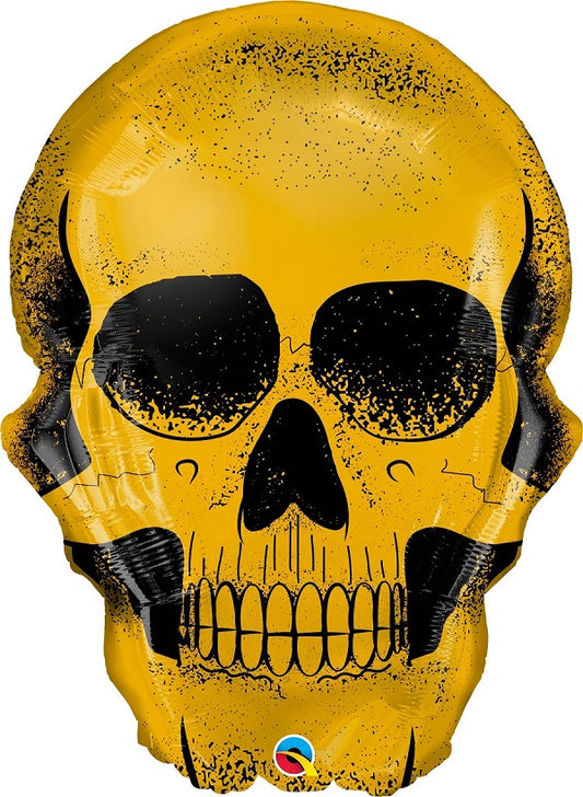 Μπαλόνι Φοιλ 36 Σχήμα Halloween Golden Skull / 62 εκ - Νεκροκεφαλή