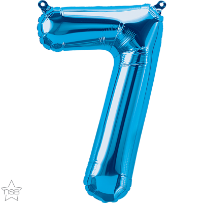 Μπαλόνι Φοιλ Μινι Νούμερο 7 Μπλε 16/ 41εκ.