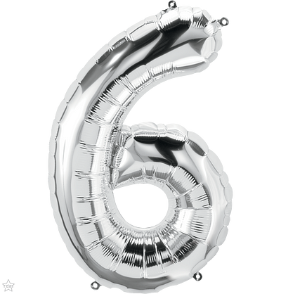 Φοιλ Super Shape Νούμερο 6 Ασημί / 86εκ Ύψος