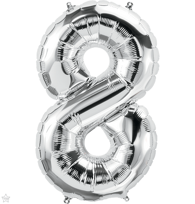 Φοιλ Super Shape Νούμερο 8 Ασημί / 86εκ Ύψος