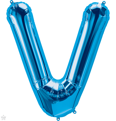 Μπαλόνι Φοιλ Γράμμα  V  Μπλε 34/ 86εκ
