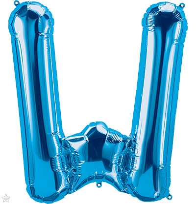 Μπαλόνι Φοιλ Γράμμα  W  Μπλε 34/ 86εκ