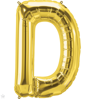 Μπαλόνι Φοιλ Γράμμα  D  Χρυσό 34/ 86εκ