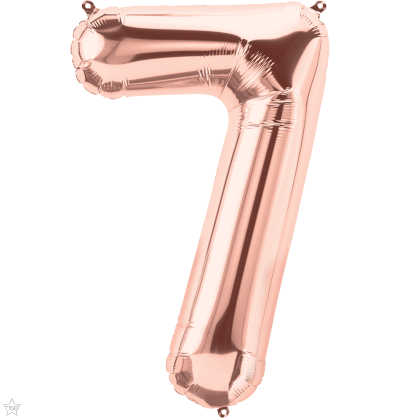 Φοιλ Σχήμα Νούμερο 7 / 86εκ ύψος - Ροζ Χρυσό