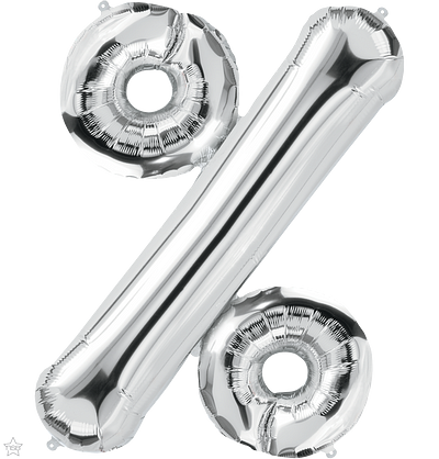 Μπαλόνι Φοιλ Ασημί  Σύμβολο % 34/ 86εκ