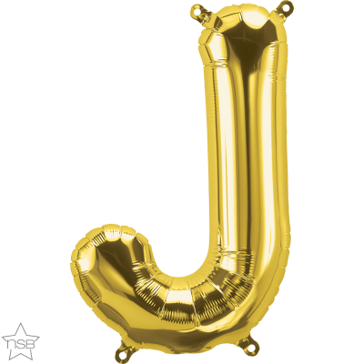 Μπαλόνι Φοιλ Γράμμα  J  Χρυσό 34/ 86εκ