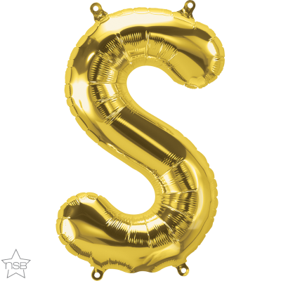 Μπαλόνι Φοιλ Μίνι Γράμμα S Χρυσό