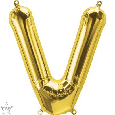 Μπαλόνι Φοιλ Μίνι Γράμμα V Χρυσό