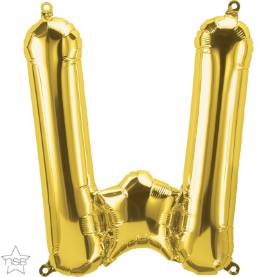 Μπαλόνι Φοιλ Γράμμα  W  Χρυσό 34/ 86εκ
