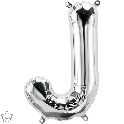Μπαλόνι Φοιλ Μίνι Γράμμα J Ασημί 41εκ