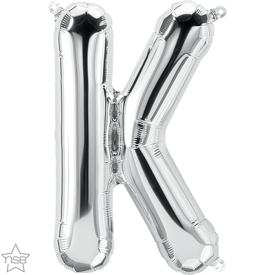 Μπαλόνι Φοιλ Μίνι Γράμμα K Ασημί 41εκ