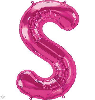 Μπαλόνι Φοιλ Μίνι Γράμμα S Φούξια 41εκ