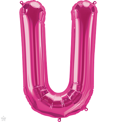 Μπαλόνι Φοιλ Μίνι Γράμμα U Φούξια 41εκ