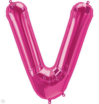 Μπαλόνι Φοιλ Γράμμα  V Φούξια 34/ 86εκ