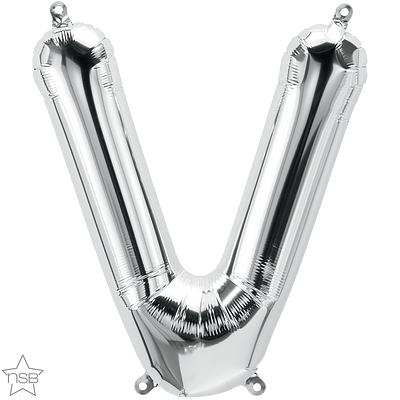 Μπαλόνι Φοιλ Μίνι Γράμμα V Ασημί 41εκ