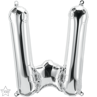 Μπαλόνι Φοιλ Μίνι Γράμμα W Ασημί 41εκ