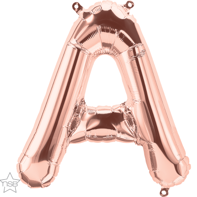 Μπαλόνι Φοιλ Γράμμα μίνι A  Ροζ Χρυσό 16/ 41εκ