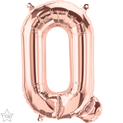 Μπαλόνι Φοιλ Γράμμα μίνι Q  Ροζ Χρυσό 16/ 41εκ