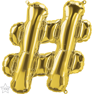 Μπαλόνι Φοιλ Γράμμα μίνι Χρυσό Σύμβολο # 16/ 41εκ