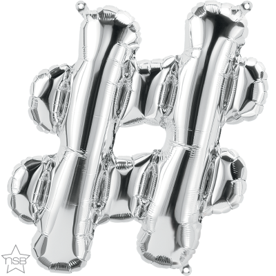 Μπαλόνι Φοιλ Γράμμα μίνι Ασημί Σύμβολο # 16/ 41εκ
