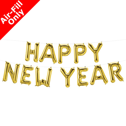 Κιτ Χρύσα Μπαλόνια Γράμματα HAPPY NEW YEAR - 16