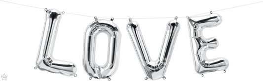 Μπαλόνι Φοιλ 16' Kit Phrase `LOVE `Ασημί
