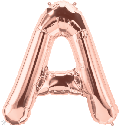 Μπαλόνι Φοιλ Γράμμα  A  Ροζ Χρυσό 34/ 86εκ