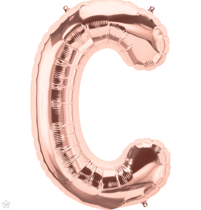 Μπαλόνι Φοιλ Γράμμα  C  Ροζ Χρυσό 34/ 86εκ