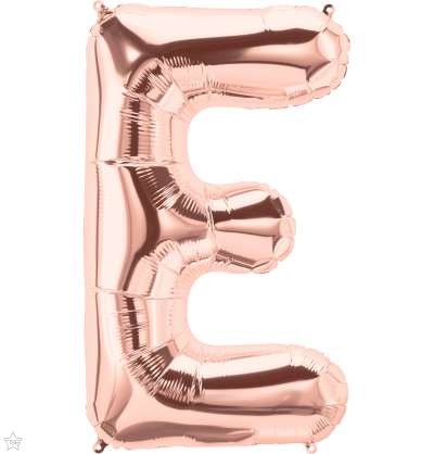 Μπαλόνι Φοιλ Γράμμα  E  Ροζ Χρυσό 34/ 86εκ