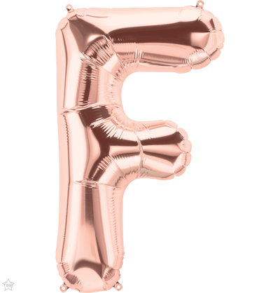 Μπαλόνι Φοιλ Γράμμα  F  Ροζ Χρυσό 34/ 86εκ