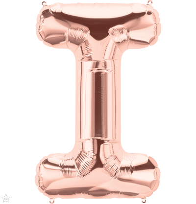 Μπαλόνι Φοιλ Γράμμα  I  Ροζ Χρυσό 34/ 86εκ