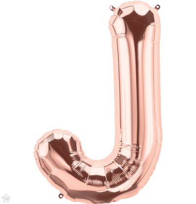 Μπαλόνι Φοιλ Γράμμα  J  Ροζ Χρυσό 34/ 86εκ