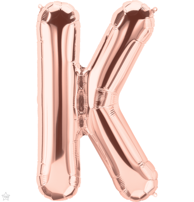 Μπαλόνι Φοιλ Γράμμα  K  Ροζ Χρυσό 34/ 86εκ