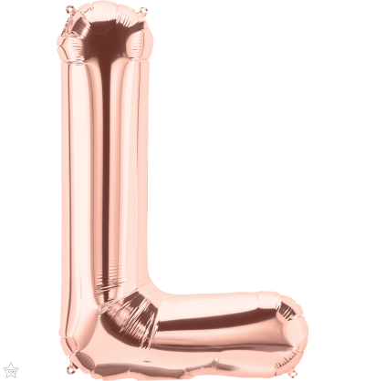 Μπαλόνι Φοιλ Γράμμα  L  Ροζ Χρυσό 34/ 86εκ
