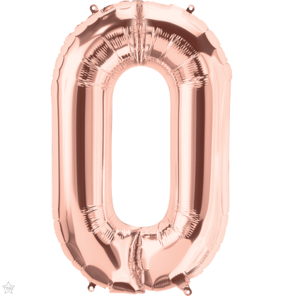 Μπαλόνι Φοιλ Γράμμα  O  Ροζ Χρυσό 34/ 86εκ