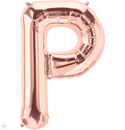 Μπαλόνι Φοιλ Γράμμα  P  Ροζ Χρυσό 34/ 86εκ