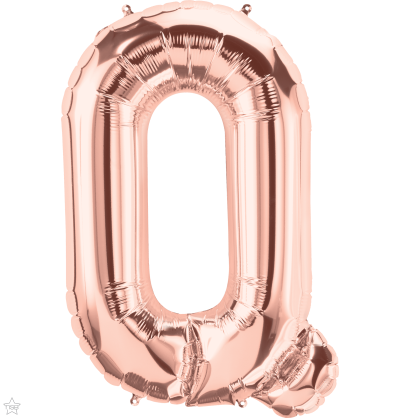 Μπαλόνι Φοιλ Γράμμα  Q  Ροζ Χρυσό 34/ 86εκ