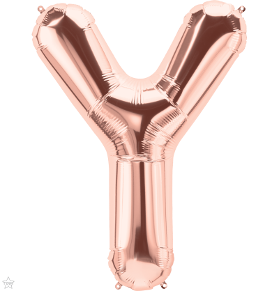 Μπαλόνι Φοιλ Γράμμα  Y  Ροζ Χρυσό 34/ 86εκ