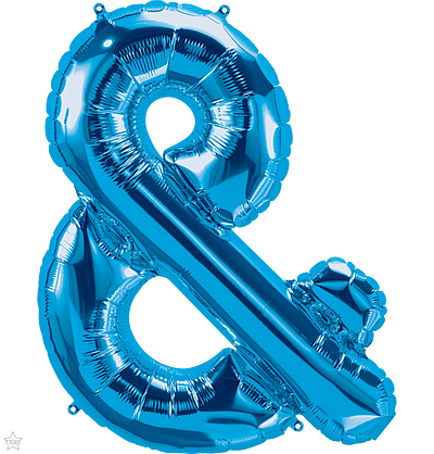 Μπαλόνι Φοιλ Γράμμα Μπλε Σύμβολο & 34/ 86εκ